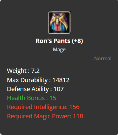 Ron's Pants (HP) +8