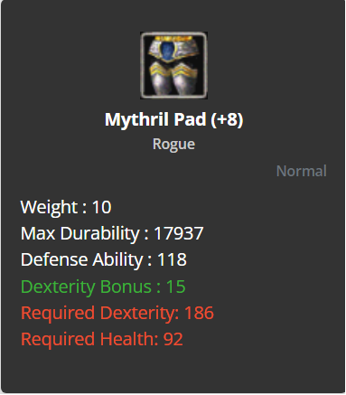 Mythril Pad +8