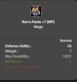 Ron's Pants (MP) +7