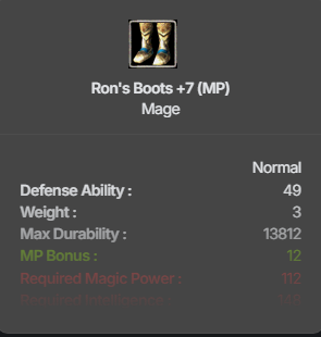 Ron's Boots (MP) +7